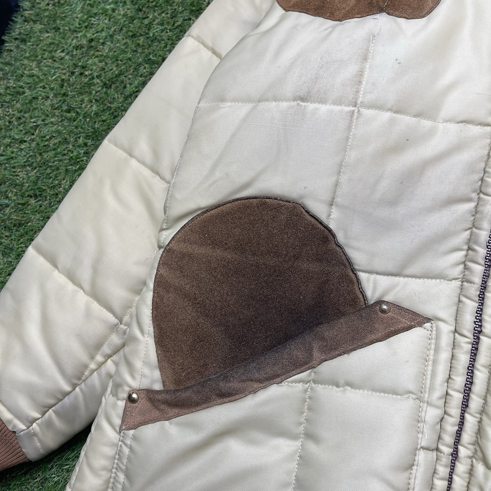 Vintage Scatter Gunner Jacket Mens Medium Shooting Coat Zip Up Quilt Outdoor - Picture 3 of 13
